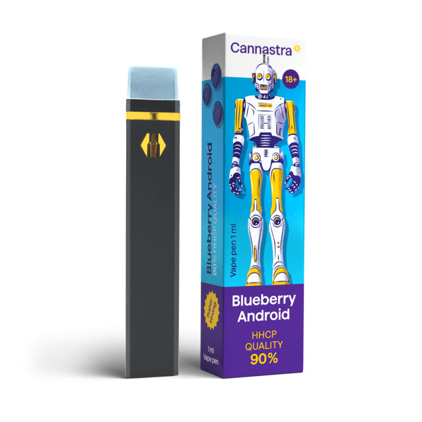 Cannastra HHCP Vape Pen Blueberry Android, HHCP 90% kwalità, 1 ml
