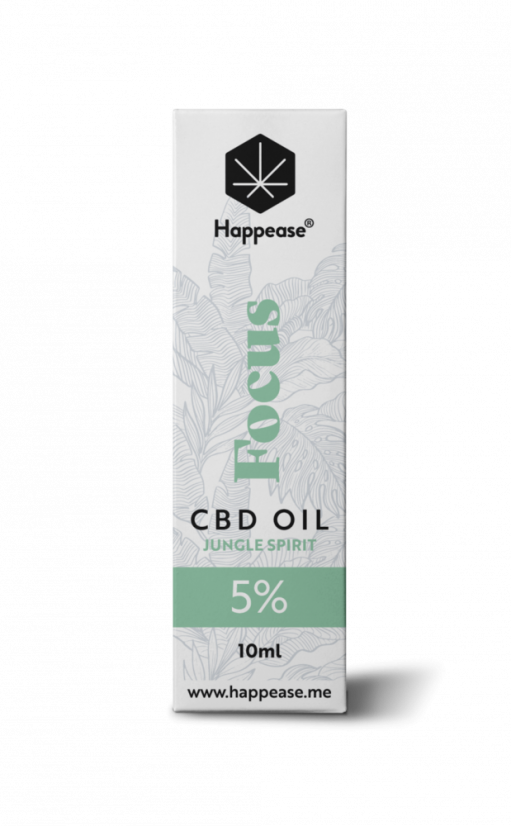 Happease Focus CBD-olie Jungle Spirit, 5% CBD, 500 mg, 10 ml