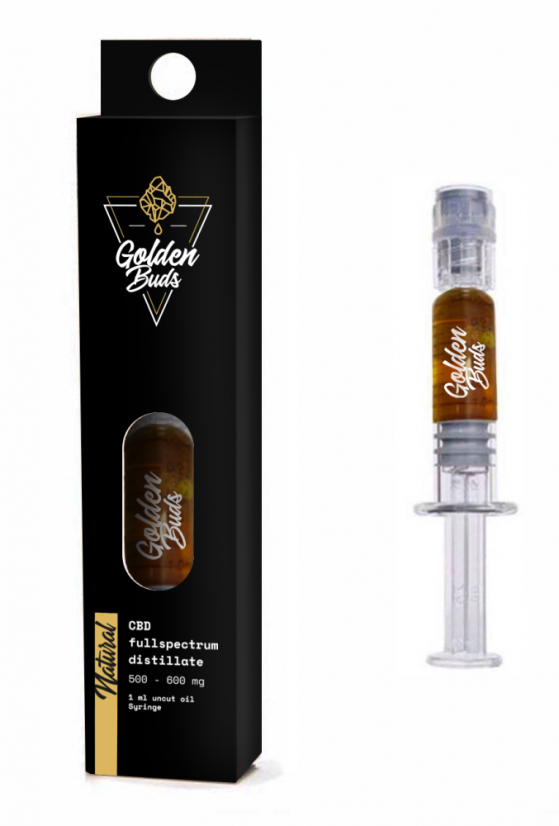 Golden Buds CBD Φυσικός συγκεντρώνομαι διανομέας, 60 %, 1 ml, 600 mg