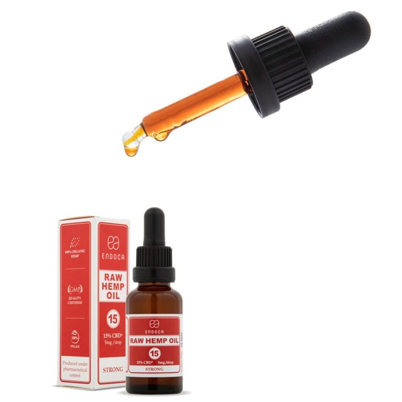 Endoca RAW Hemp Oil 4500 mg CBD + CBDa (15%), 30 ml