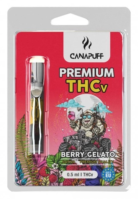 CanaPuff THCV-Kartusche BERRY GELATO, THCV 79 %, 0,5 ml