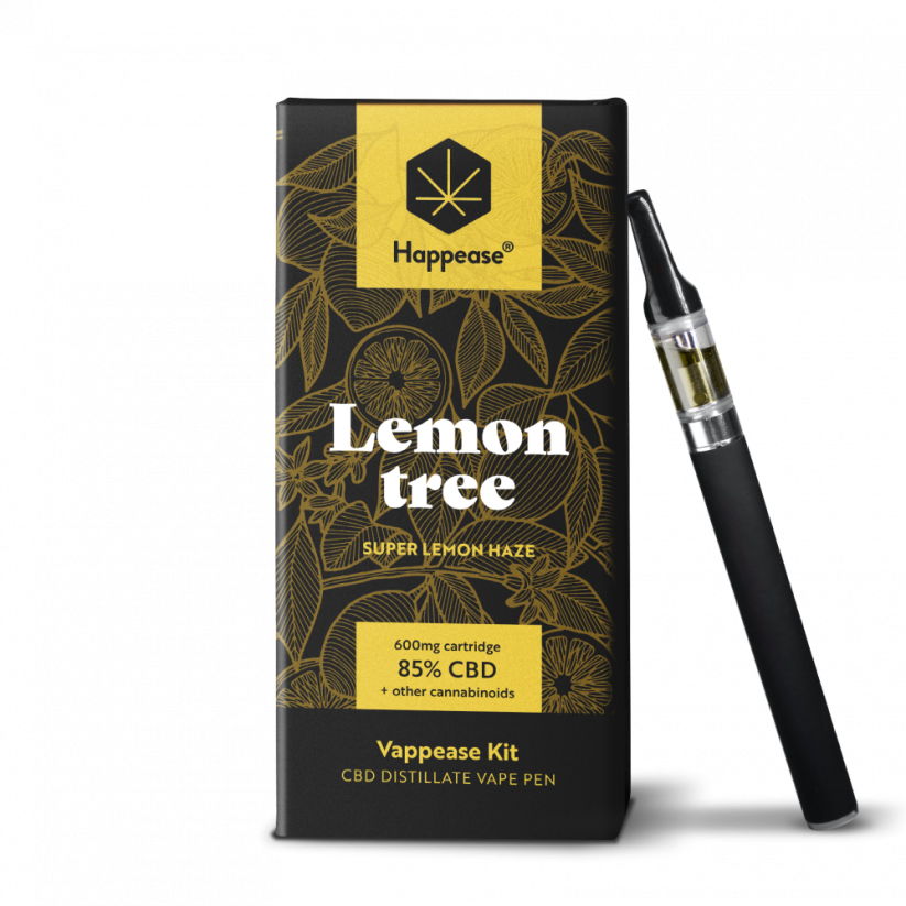 Happease Classic Lemon Tree - Kit Vaporizador, 85% CBD, 600 mg