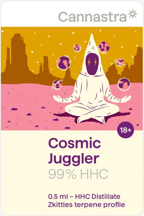 Cannastra HHC патрон Cosmic Jugler (Zkittles), 99 %, 0,5 ml
