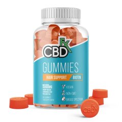 CBDfx Biotin Haar Unterstützung CBD Vegan Gummies, 1500 mg, 60 Stück, (300 g)
