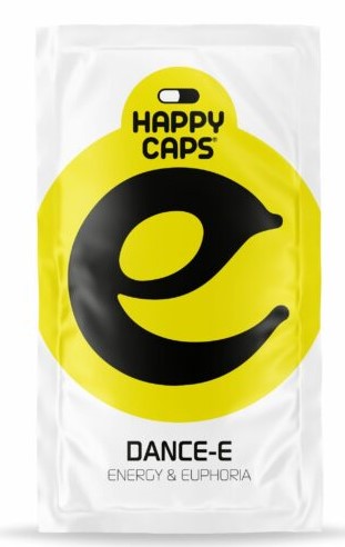 Happy Caps Dans E - Energie en euforische capsules, (dieet supplement), Doos van 10 stuks