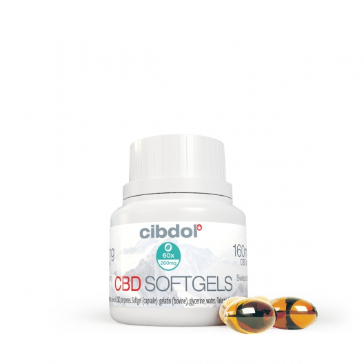 Cibdol CBD ソフトジェル カプセル 20%、60 個 x 33.3 mg、2000 mg