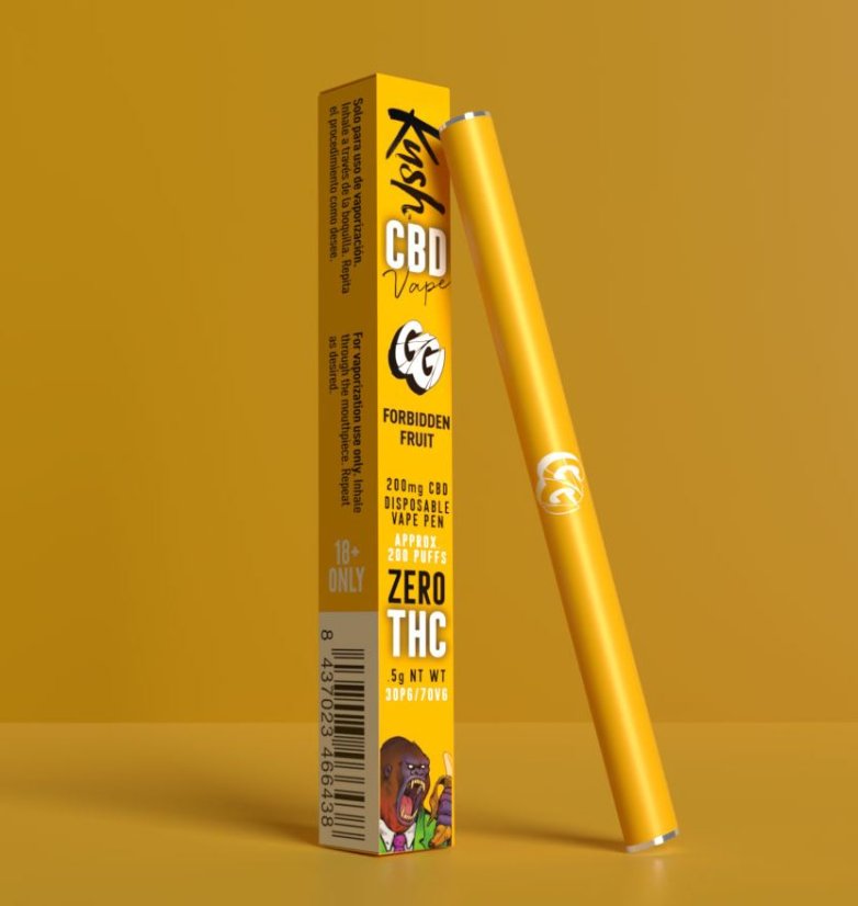 Kush Vape CBD Vape pliiats, Gorilla Grillz Keelatud Puuviljad, 200 mg CBD