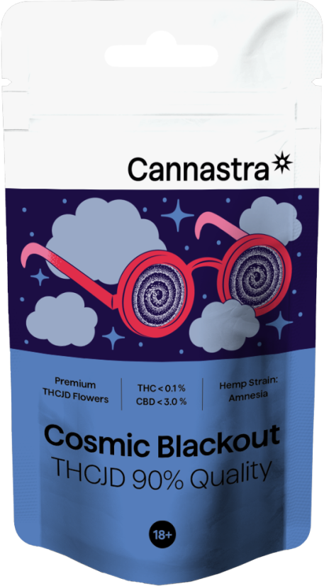 Cannastra THCJD Flower Cosmic Blackout, THCJD 90% kwalità, 1g - 100 g
