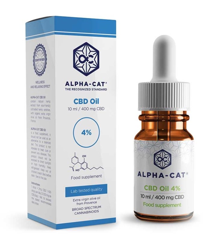 Alpha-CAT CBD aliejus 4%, 10 ml, 400 mg
