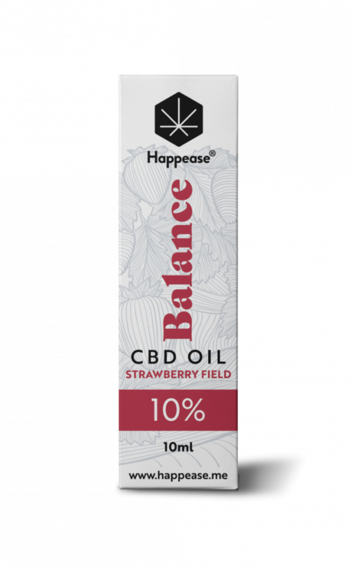 Happease Balance CBD Olej Strawberry Field, 10 % CBD, 1000 mg, 10 ml