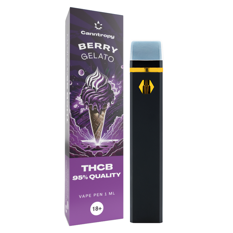 Canntropy THCB Disposable Vape Pen Berry Gelato, THCB 95% quality, 1ml