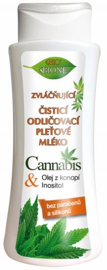 Bione Cannabis Lotion démaquillante apaisante et régénératrice pour le visage, 255 ml