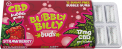 Bubbly Billy Buds tyggegummi med jordbærsmak (17 mg CBD)