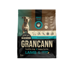 Grancann Σπόροι αρνιού & κάνναβης - Τροφή κάνναβης για μικρές και μεσαίες ράτσες, 1kg