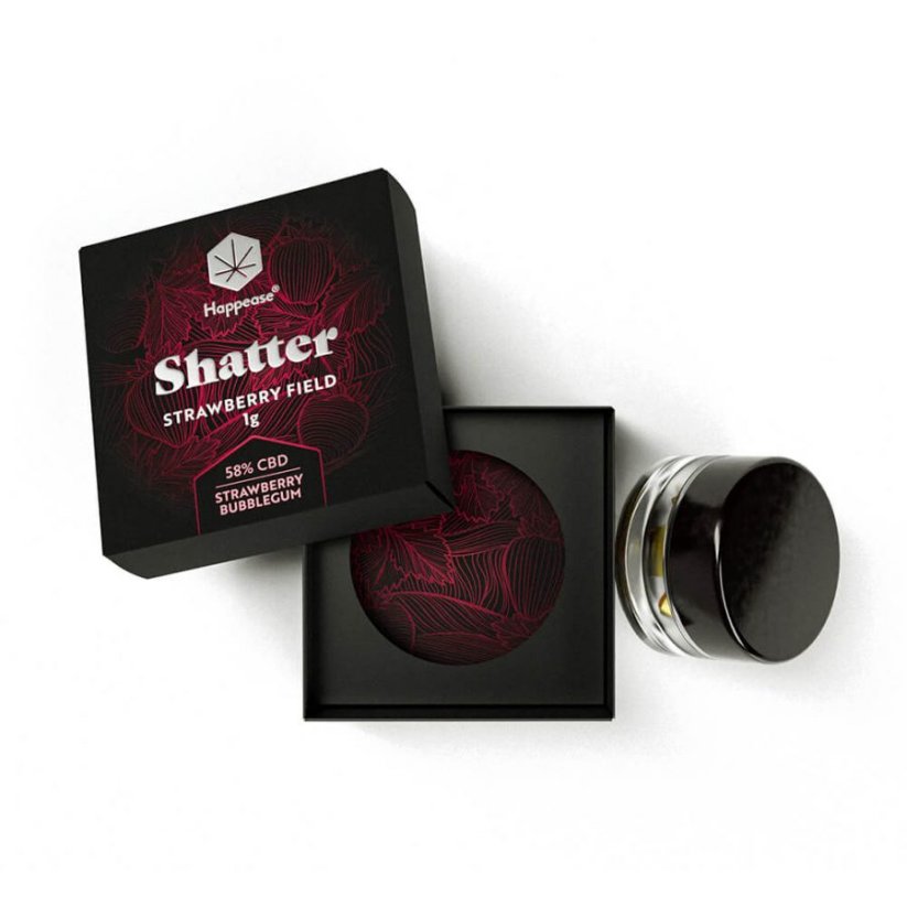 Happease - Extract Strawberry Field Shatter 58% CBD, 1g