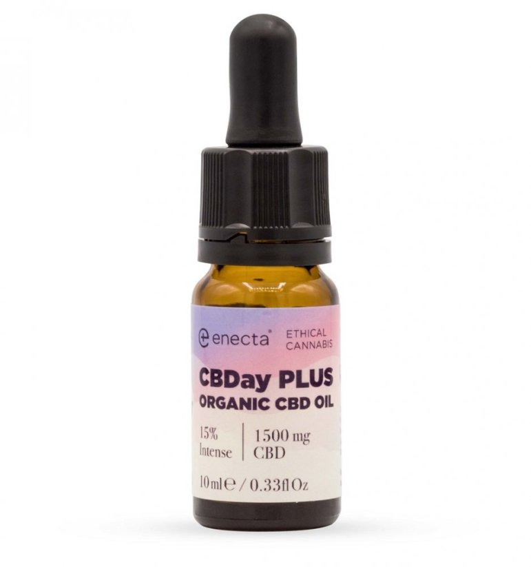 Enecta CBDay Plus インテンス フルスペクトラム CBD オイル 15%、1500 mg、10 ml