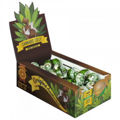 Cannabis Chocolate Cream Lollies konopná Lízátka - Display Box ( 70 lízátek )
