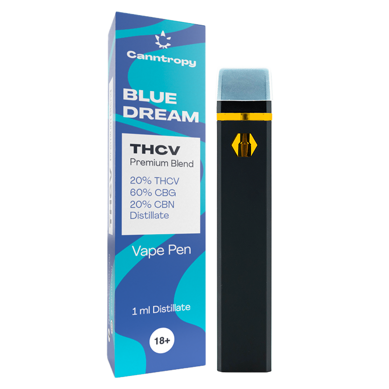 Canntropy THCV Vape Pen Blue Dream, 20 % THCV, 60 % CBG, 20 % CBN, 1 მლ