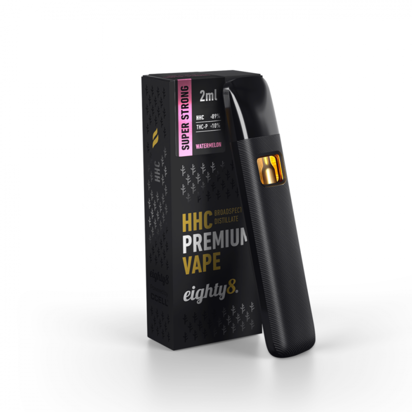 Eighty8 Superstrong HHC Vape Lubenica, 89 % HHC, 10 % THCP, CCELL, 2 ml