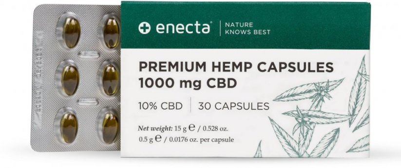 Enecta CBD kapsulės 10%, 1000 mg