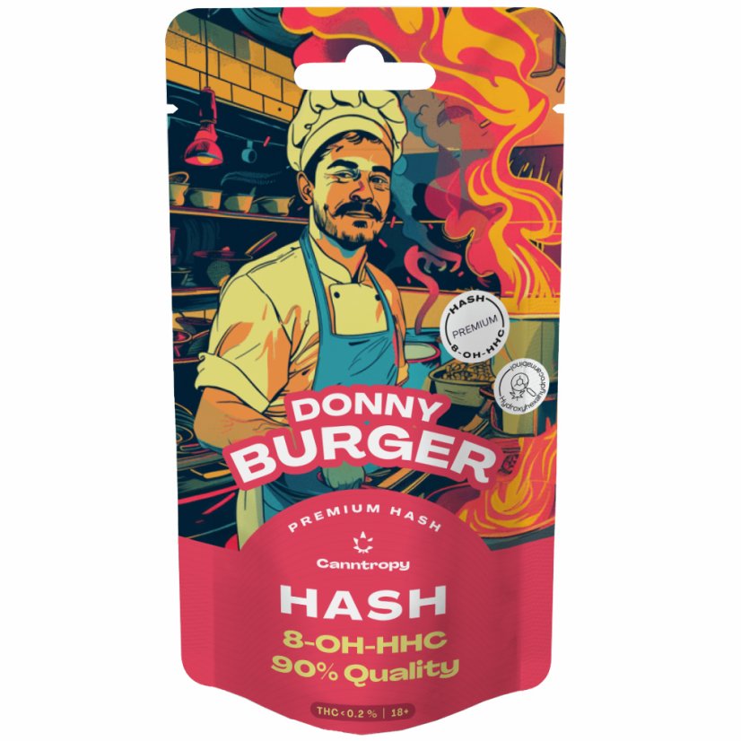 Canntropy 8-OH-HHC Hash Donny Burger, qualità 8-OH-HHC al 90%, 1 g - 100 g