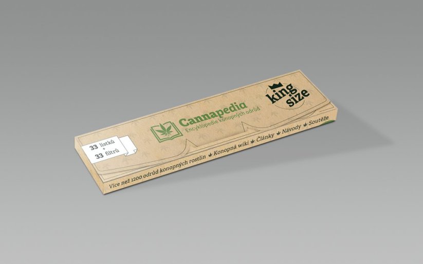 Cannapedia Кинг Сизе папири + браон филтери, 33 ком
