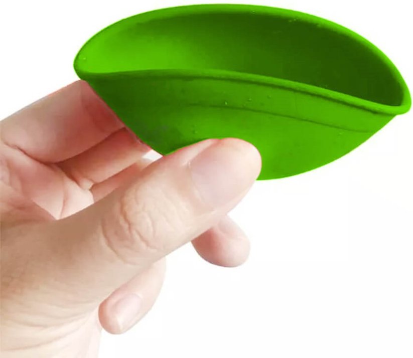 Best Buds Silikon blandeskål 7 cm, grønn med gul logo