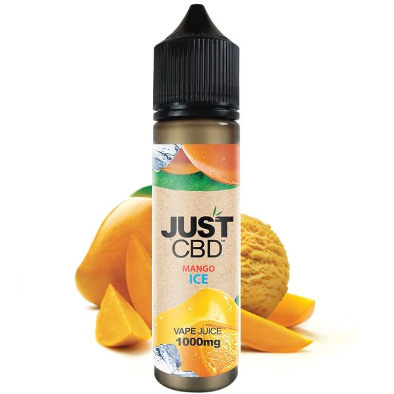 JustCBD CBD šķidrums Mango ledus, 60 ml, 500 mg - 3000 mg CBD