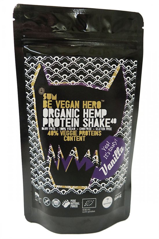 SUM Kanapių baltymų kokteilis Be Vegan Hero Vanilla 200 g
