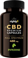 Eighty8 CBD & Piperin Kapseln, 60 Stück x 15 mg, 900 mg, (100 g)