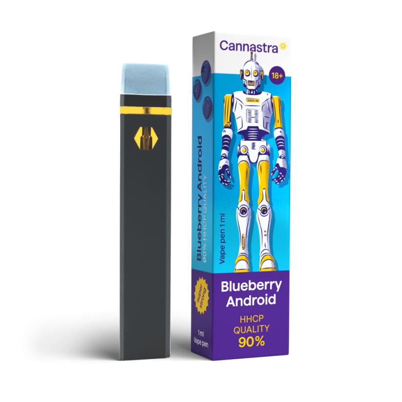 Cannastra HHCP Vape Pen Blueberry Android, HHCP 90% ποιότητα, 1 ml