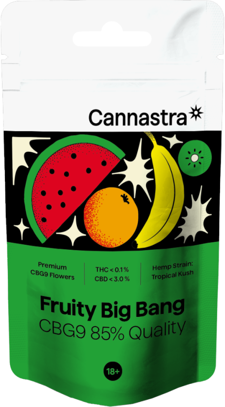 Cannastra CBG9 Blüte Fruity Big Bang, CBG9 85% Qualität, 1g – 100g