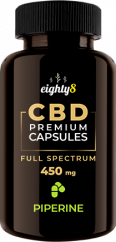 Eighty8 Cbd & Piperine Kapsułki 30 ks x 15 mg - 450 mg