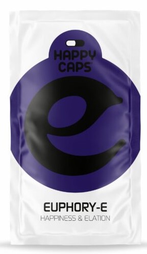 Happy Caps Euphory E - Glade og oppløftende kapsler, eske med 10 stk.
