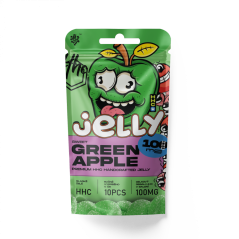 Tšehhi CBD HHC Jelly Green Apple 100 mg, 10 tk x 10 mg