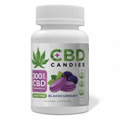 Euphoria CBD cukorkák Fekete ribizli 300 mg CBD, 30 pcs x 10 mg