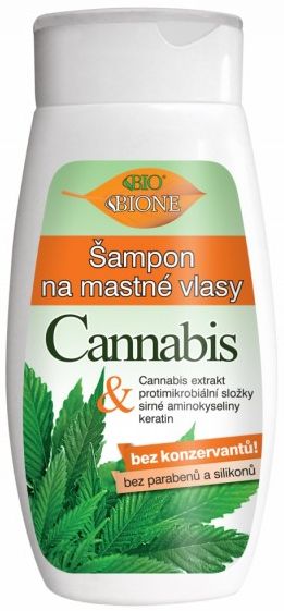Bione Cannabis Hair Shampoo rasvoittuville hiuksille 260 ml