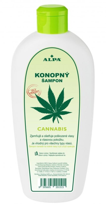 Alpa Cannabis shampooing, 430 ml - paquet de 4 pièces