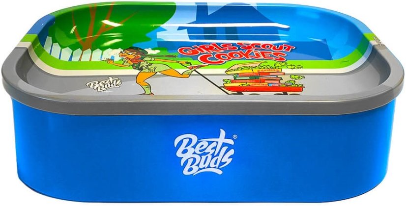 Best Buds Ohut laatikko rullaava tarjotin, jossa säilytystila, Girl Scout -keksejä