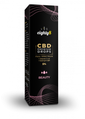 Eighty8 Beauty CBD Drops, 5%, 10 мл, 500 мг