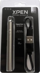 X-Pen Silver Vape pen batéria so závitom 510 + USB nabíjačka