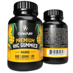 CanaPuff HHC Gummies Mangue, 20 pc x 25 mg, 500 mg, 70 g