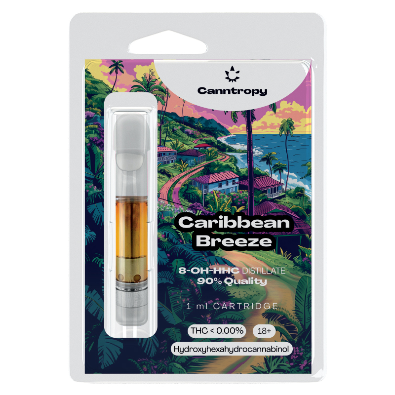 Canntropy 8-OH-HHC kazeta Caribbean Breeze, 8-OH-HHC 90% kvalita, 1 ml