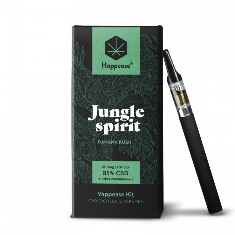 Happease Classic Jungle Spirit - Vaping Kit, 85% CBD, 600 mg