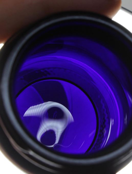 Miron Tarro de cristal violeta con cuello ancho 100 ml