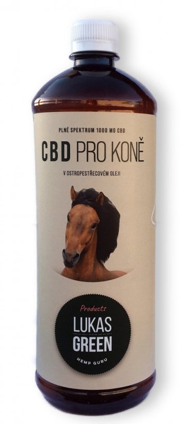 Lukas Green CBD för hästar i mjölk tistel olja 1000 ml, 1000 mg