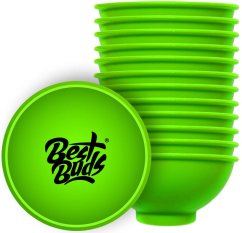 Best Buds Tigela de silicone 7 cm, verde com logotipo preto