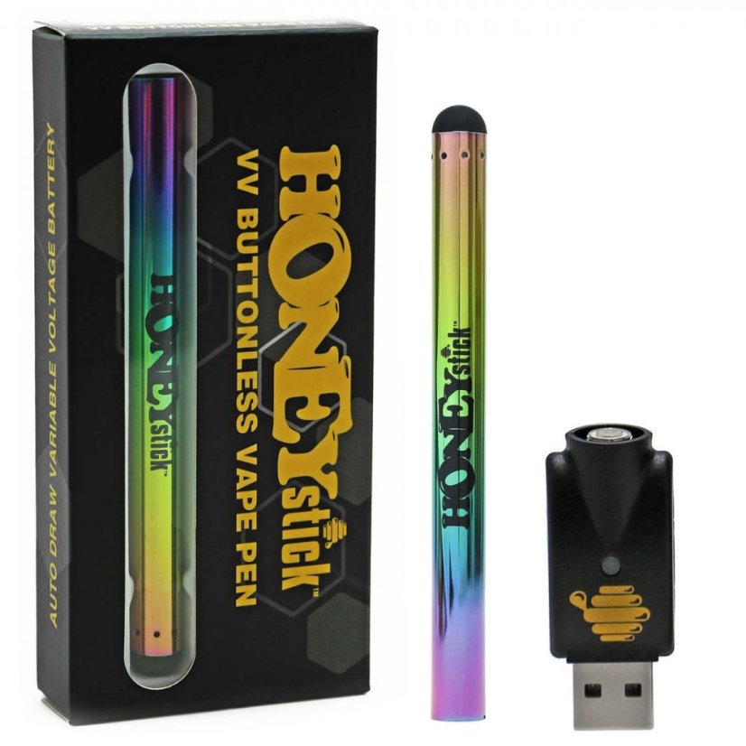 HONEYstick VV gomb nélküli 510 Vape Pen elem - Rainbow