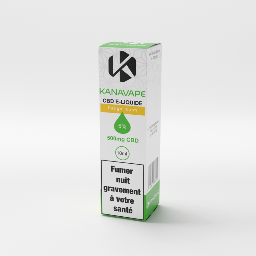 Kanavape Mango Kush liquide, 5 %, 500 mg CBD, 10 ml