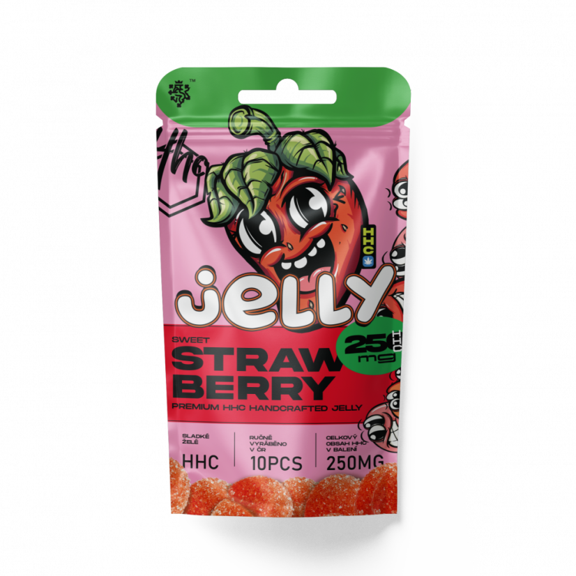 Czech CBD HHC Jelly Strawberries 250 mg, 10 pcs x 25 mg